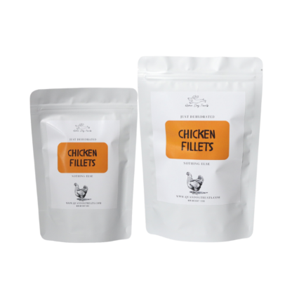 dehydrated chicken fillet for dogs packaging
