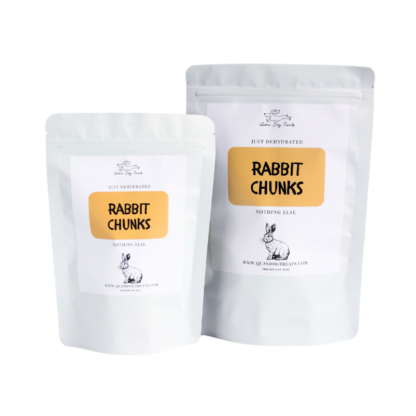 rabbit chunks dog treats packaging